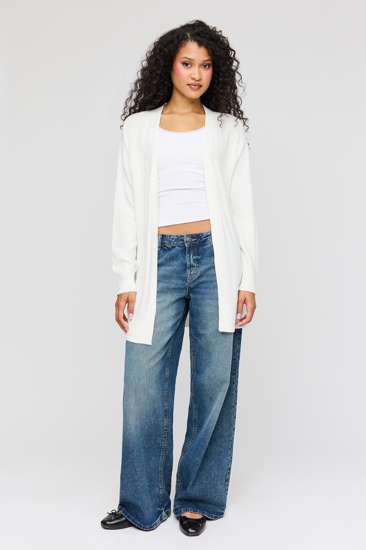 Vue alternative 3. Cardigan ouvert long