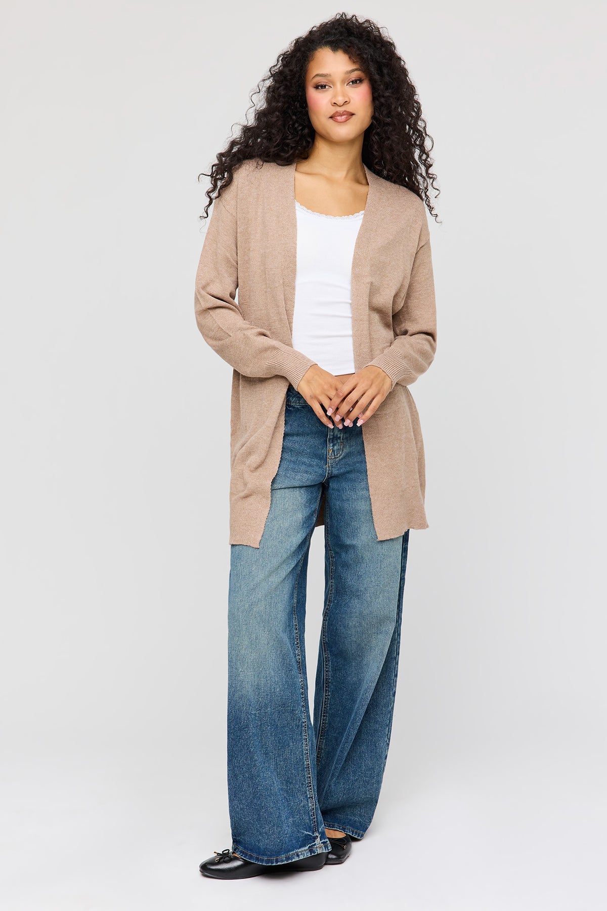 Vue alternative 3. Cardigan ouvert long