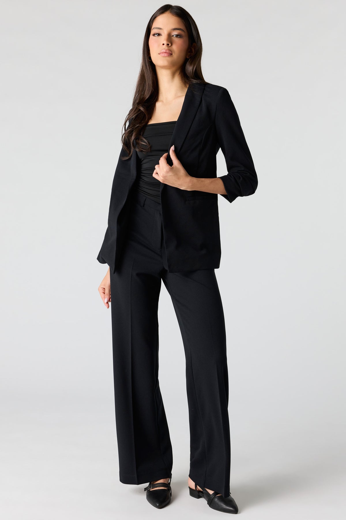 Vue alternative 3. Blazer à manches ruchées