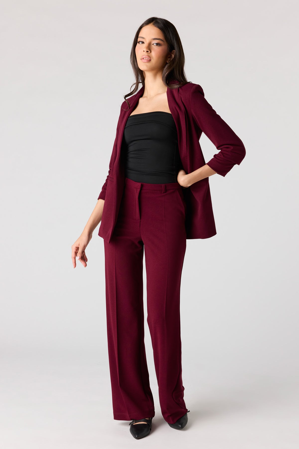 Vue alternative 3. Blazer à manches ruchées