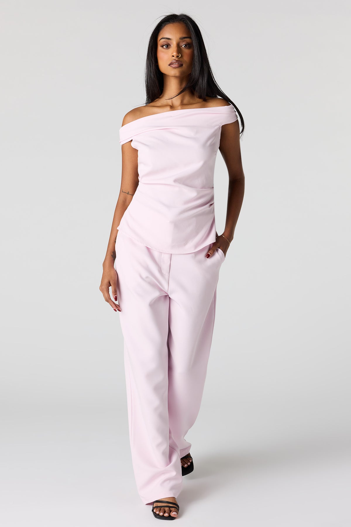 Alt View 3. Off Shoulder Top - Lilac