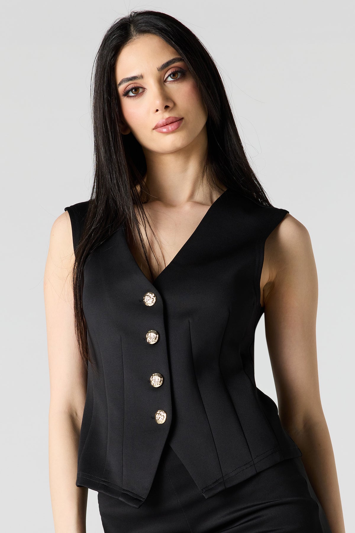 Scuba Button-Up Vest - Black