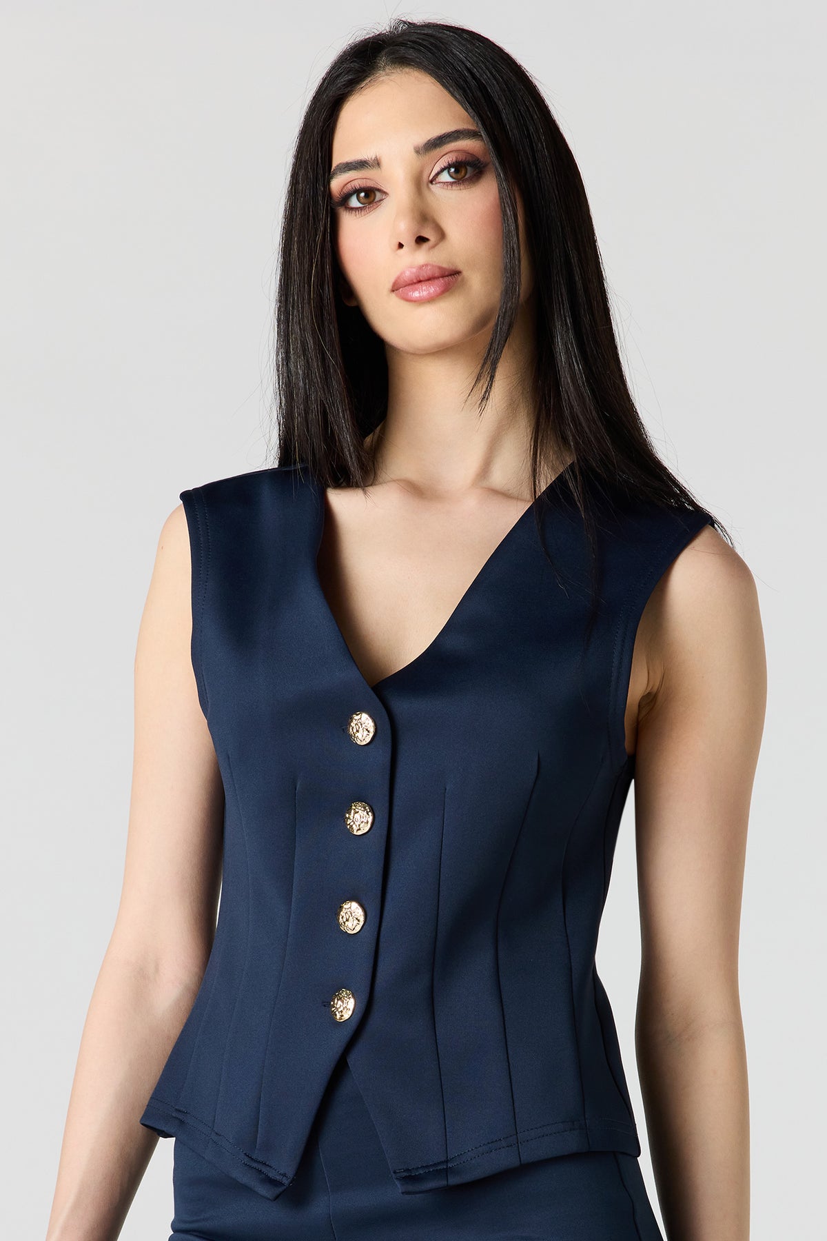 Scuba Button-Up Vest - Navy