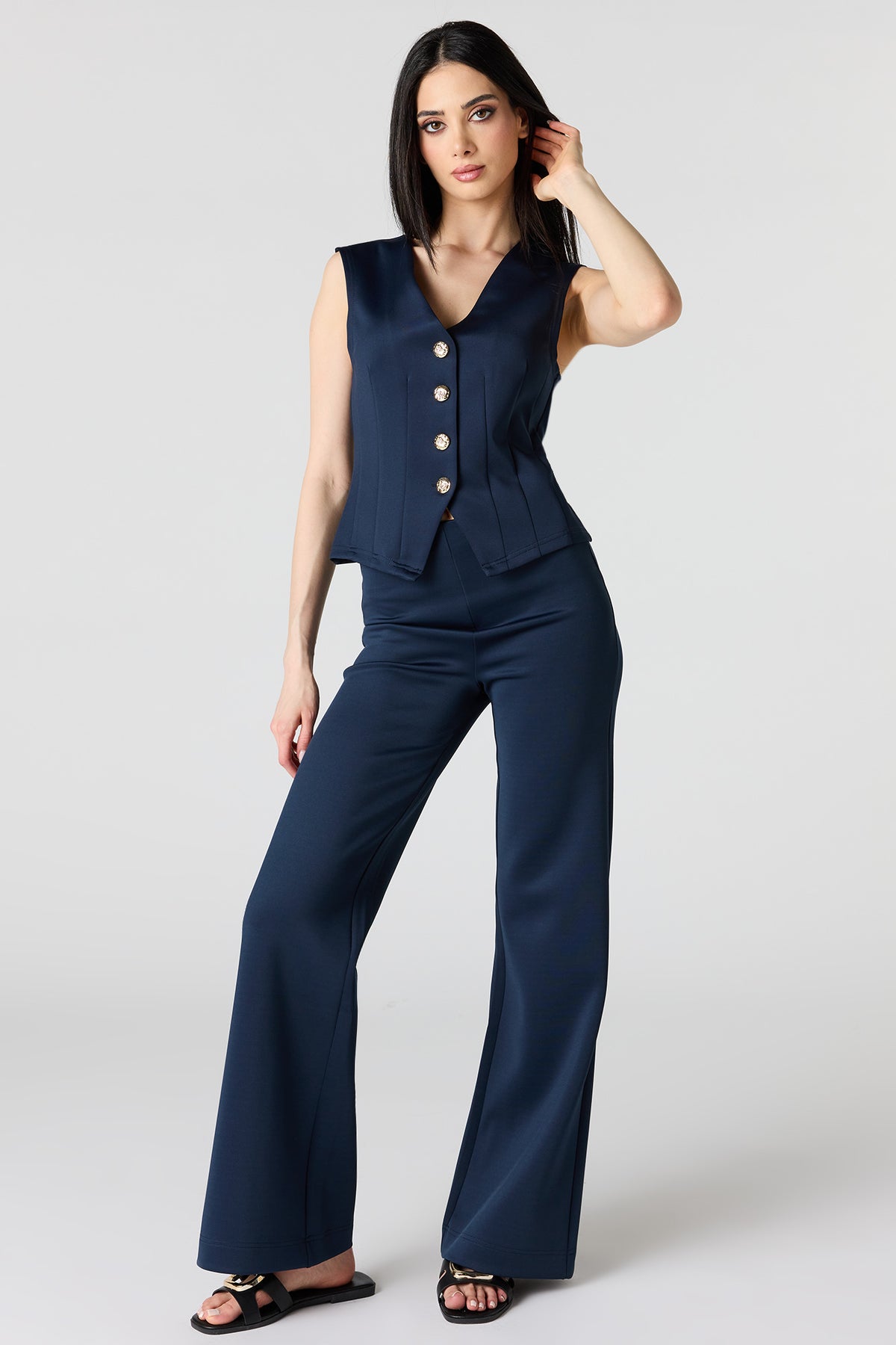 Alt View 3. Scuba Button-Up Vest - Navy