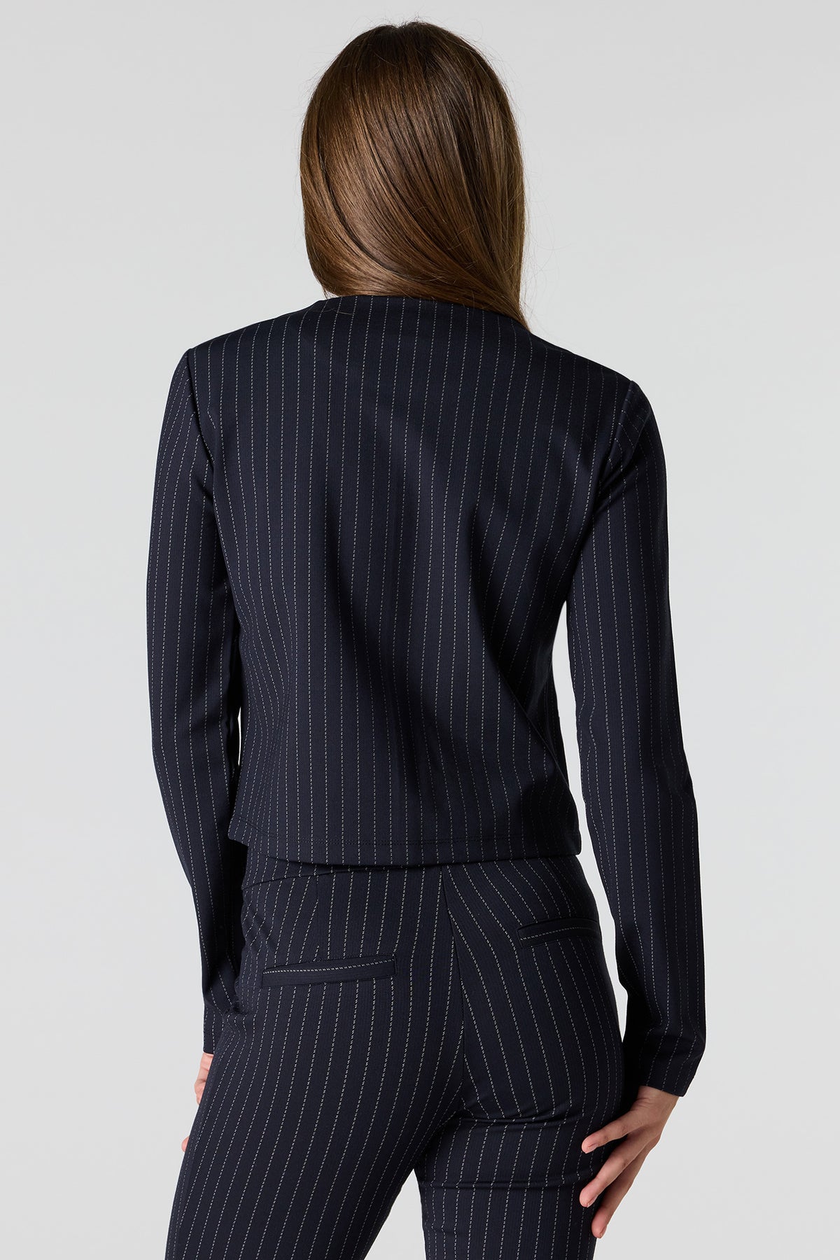 Alt View 2. Button-Up Blazer - Pinstripe
