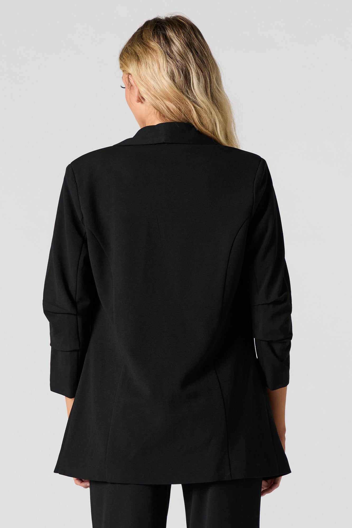 Open Front Quarter Sleeve Blazer