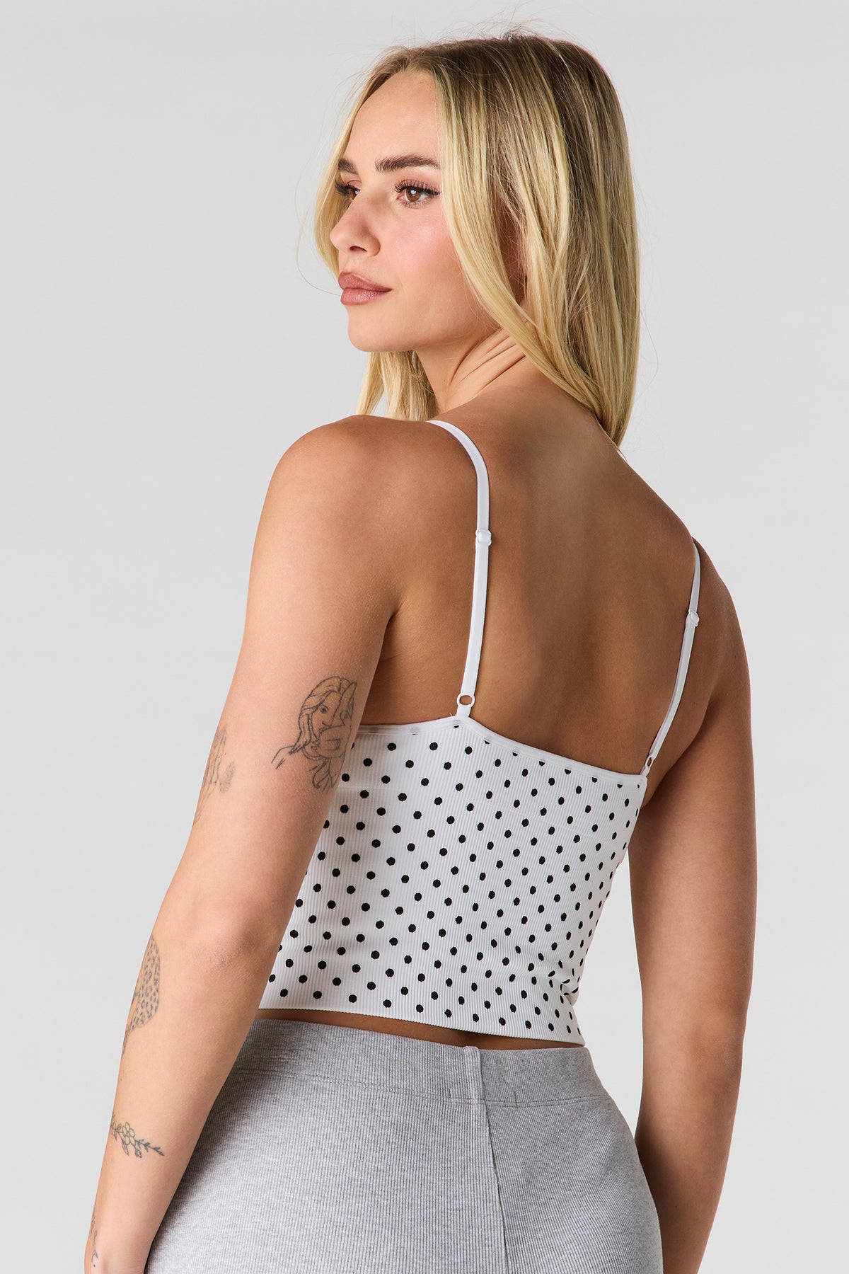 Alt View 3. Braless Ribbed Seamless Tank - Ivory