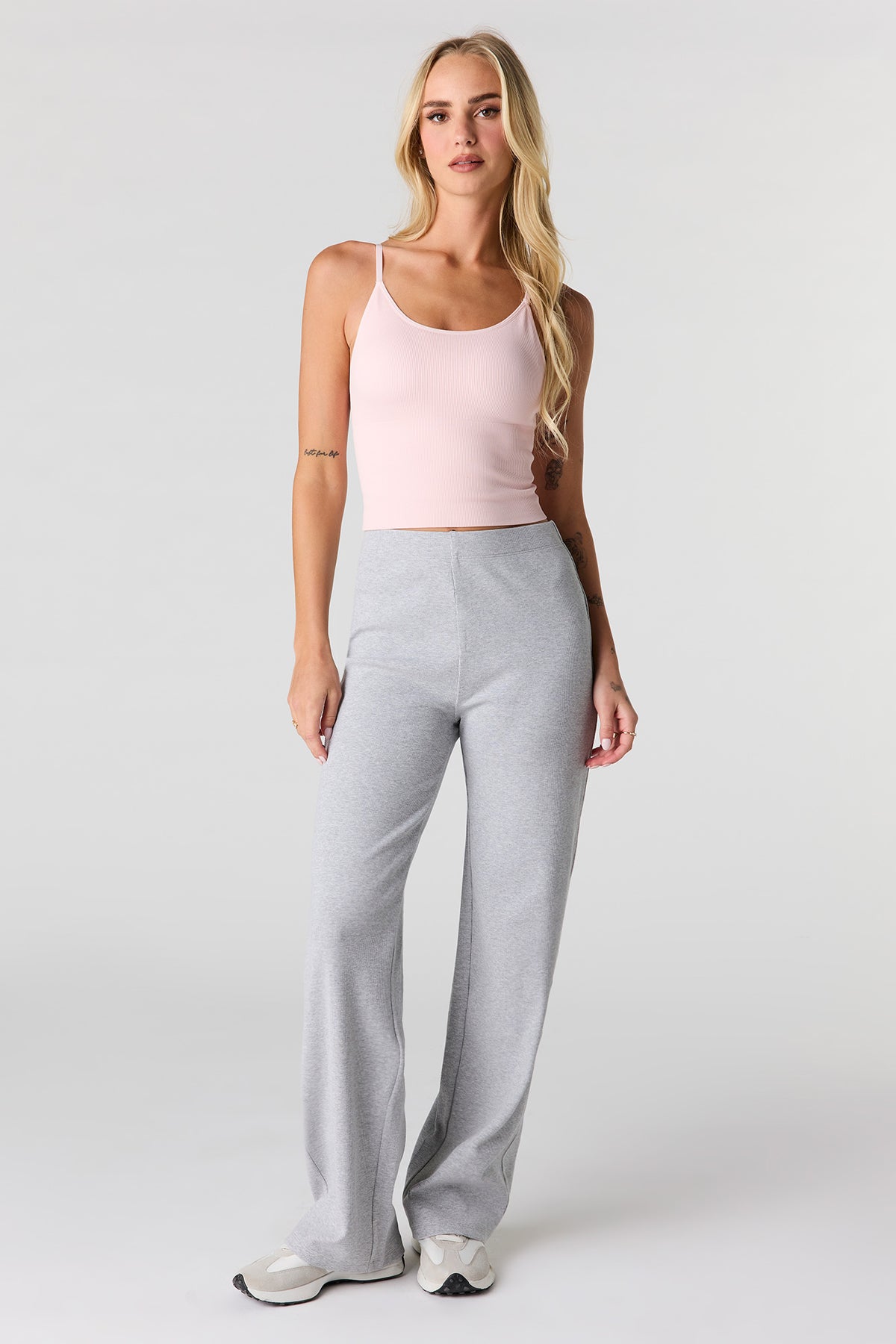 Alt View 3. Braless Ribbed Seamless Tank - Pink