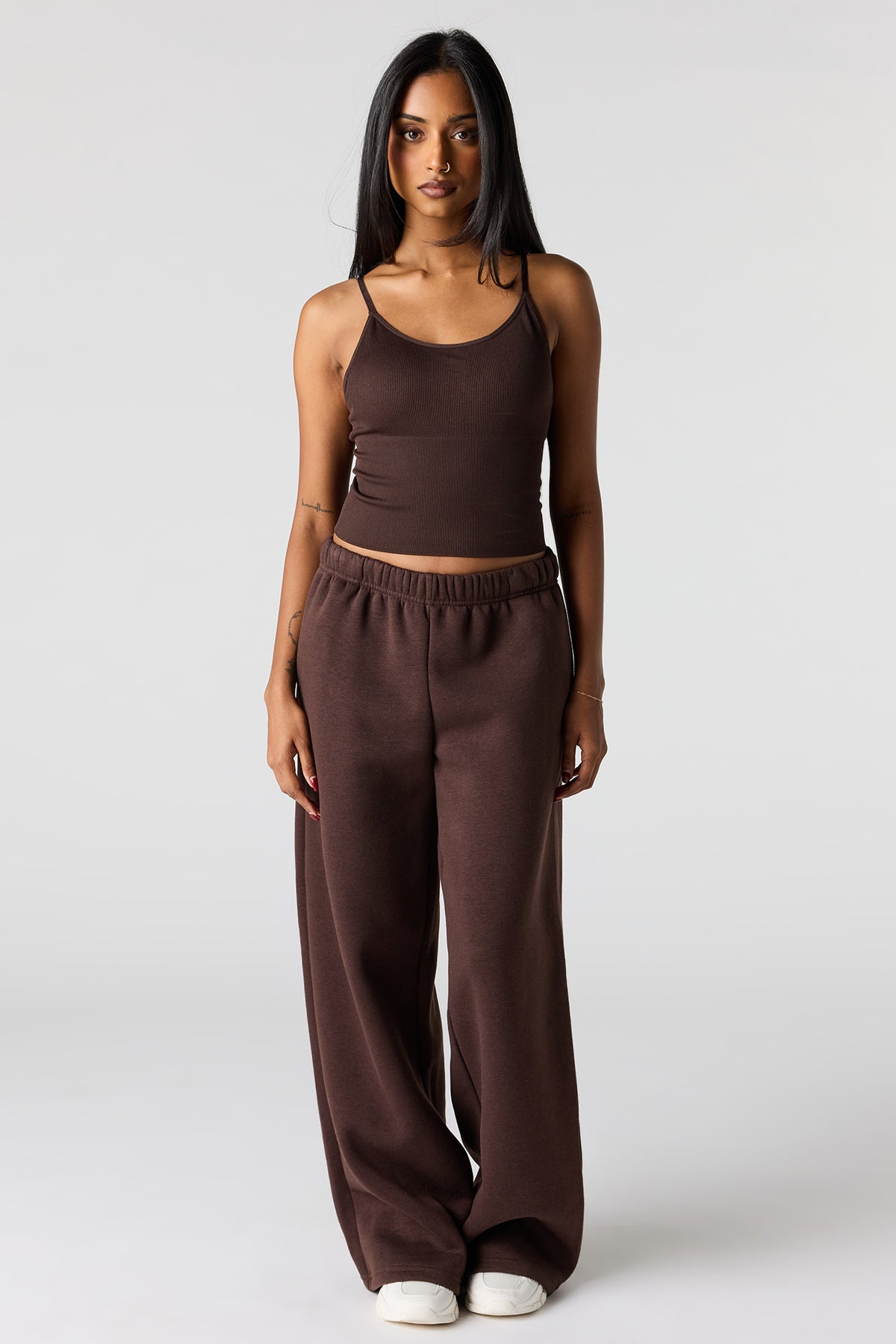 Alt View 3. Braless Ribbed Seamless Tank - Dark Brown