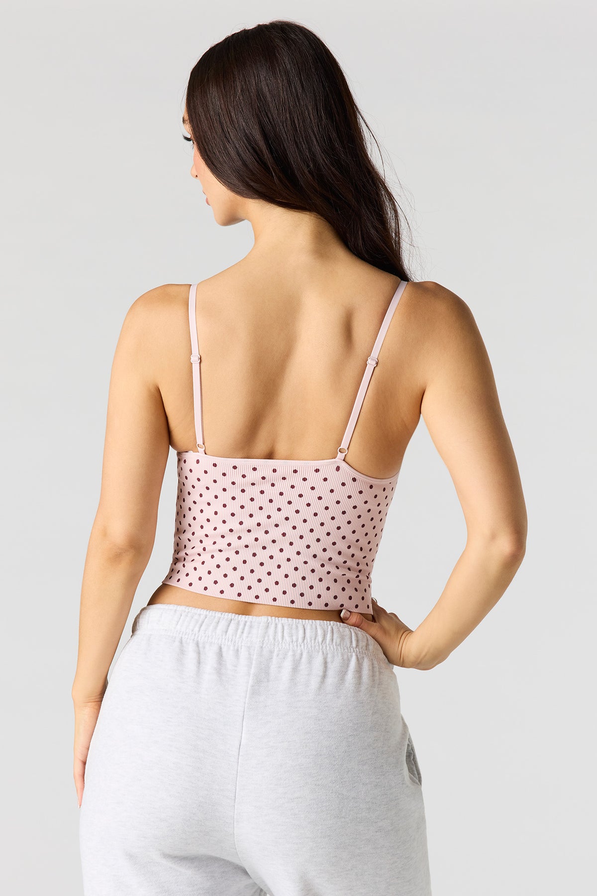 Alt View 2. Braless Ribbed Seamless Tank - Light Pink