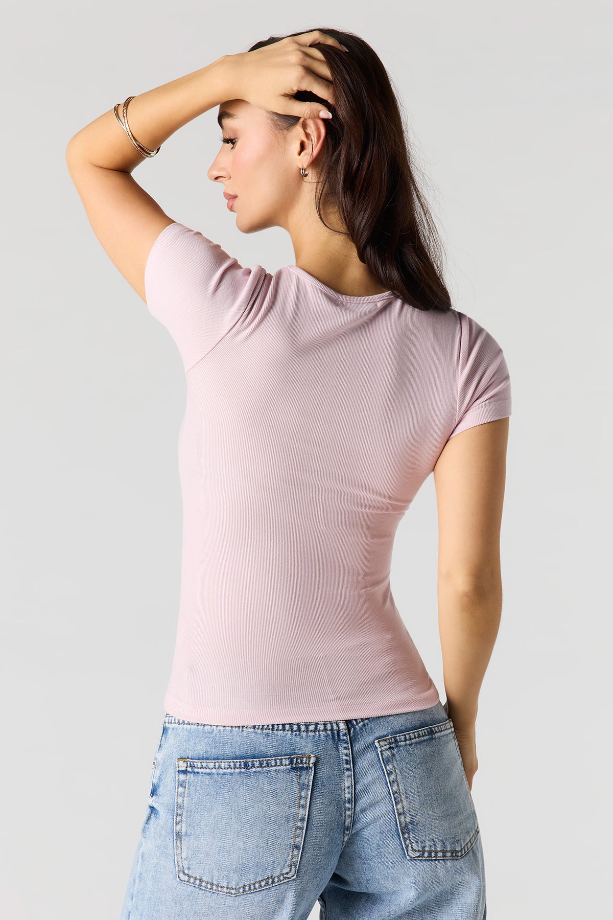 Vue alternative 2. T-shirt ajusté côtelé