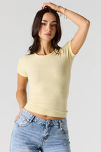 T-shirt ajusté côtelé