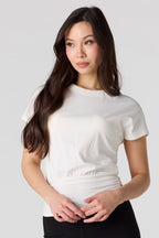 Cinched Waist Short Sleeve Top