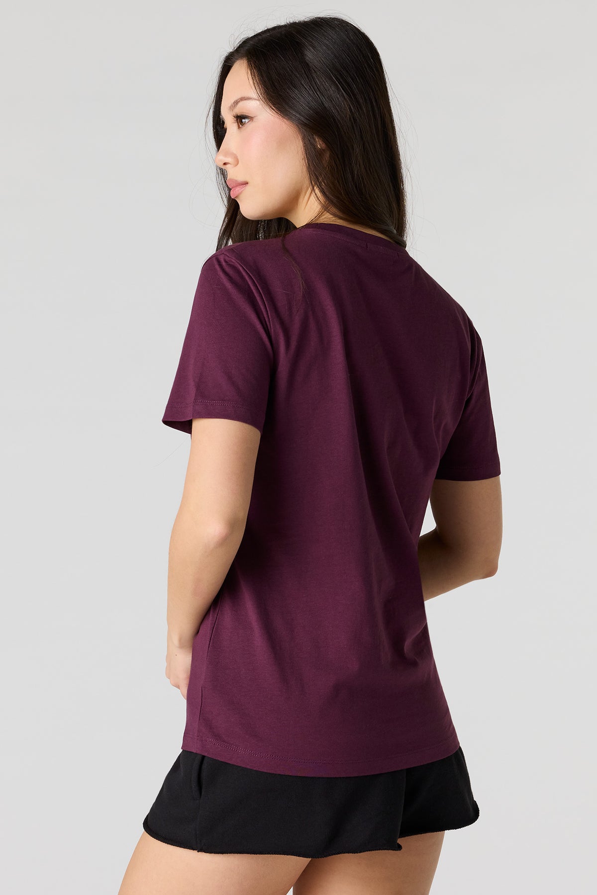 Alt View 2. Relaxed T-Shirt - Plum