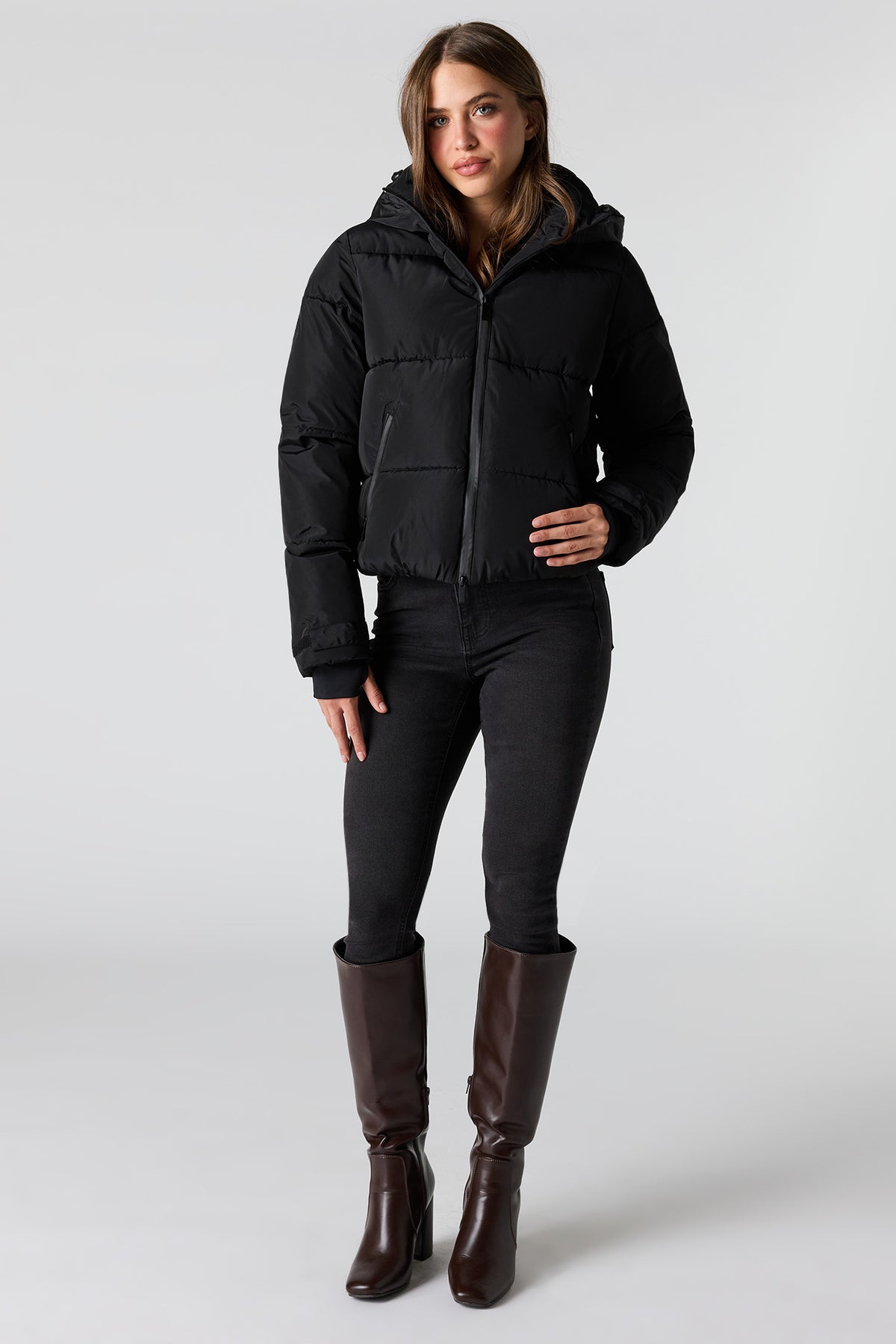 Vue alternative 7. Blouson bouffant à capuchon