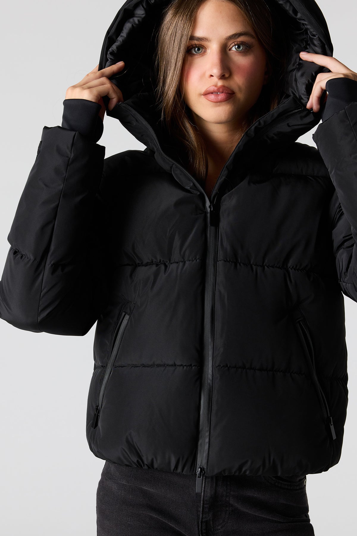 Vue alternative 5. Blouson bouffant à capuchon