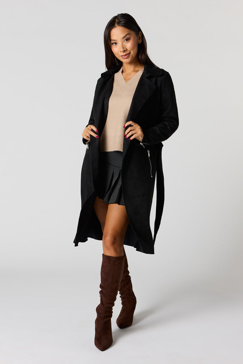 Trench en similisuède