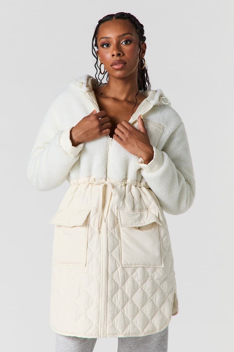 Blouson matelassé en Sherpa
