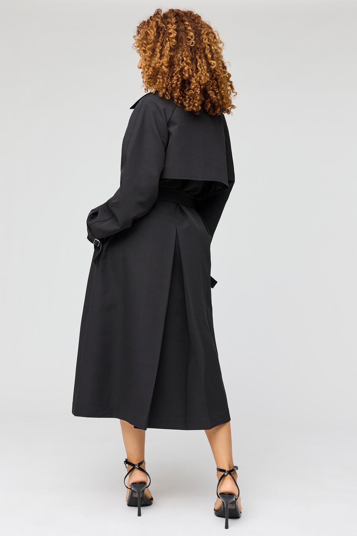 Alt View 2. Midi Trench Coat - Black