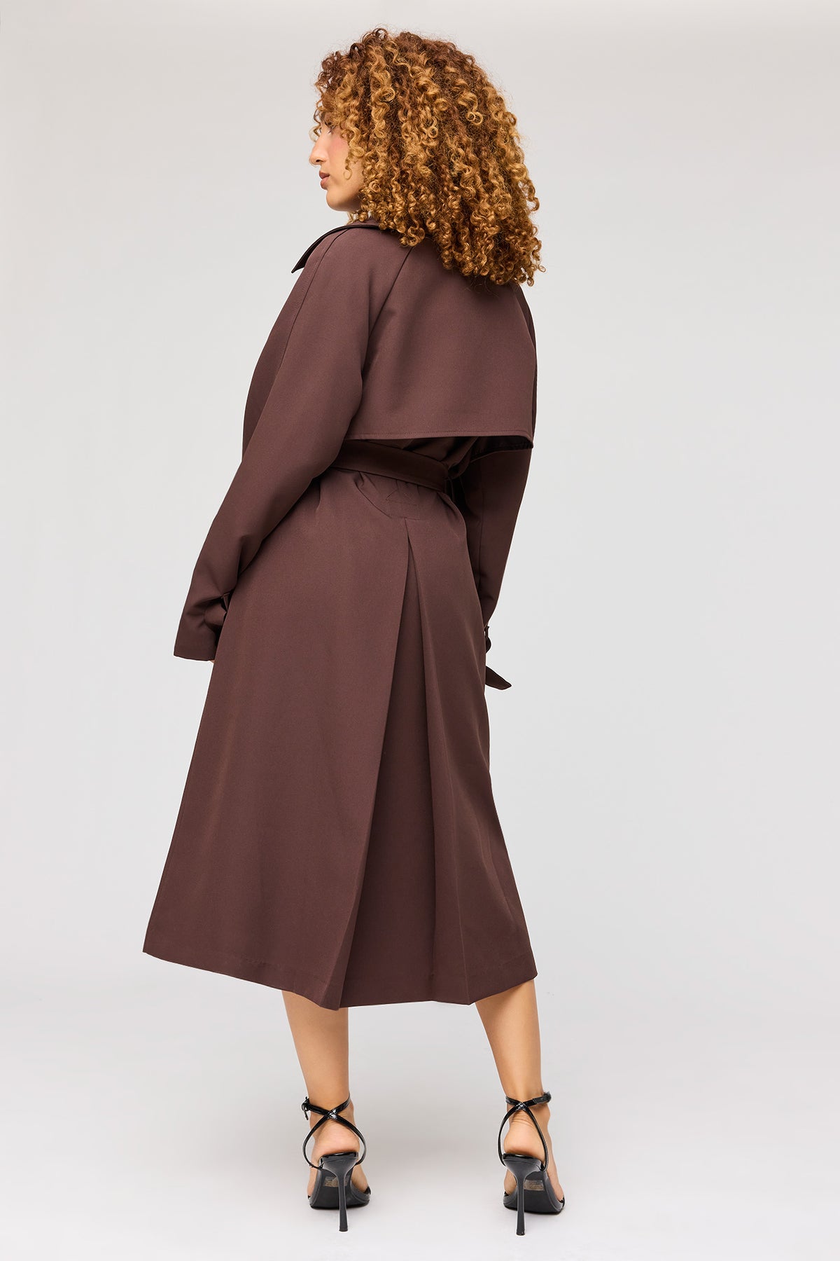 Alt View 2. Midi Trench Coat - Brown
