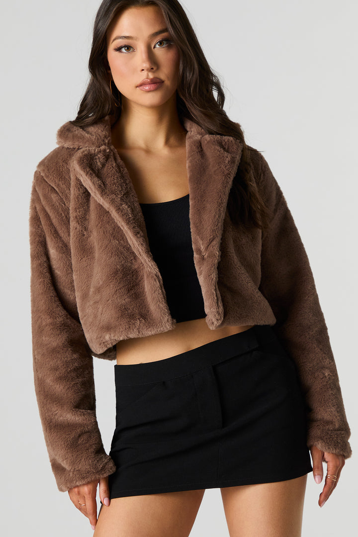 Faux Fur Cropped Jacket