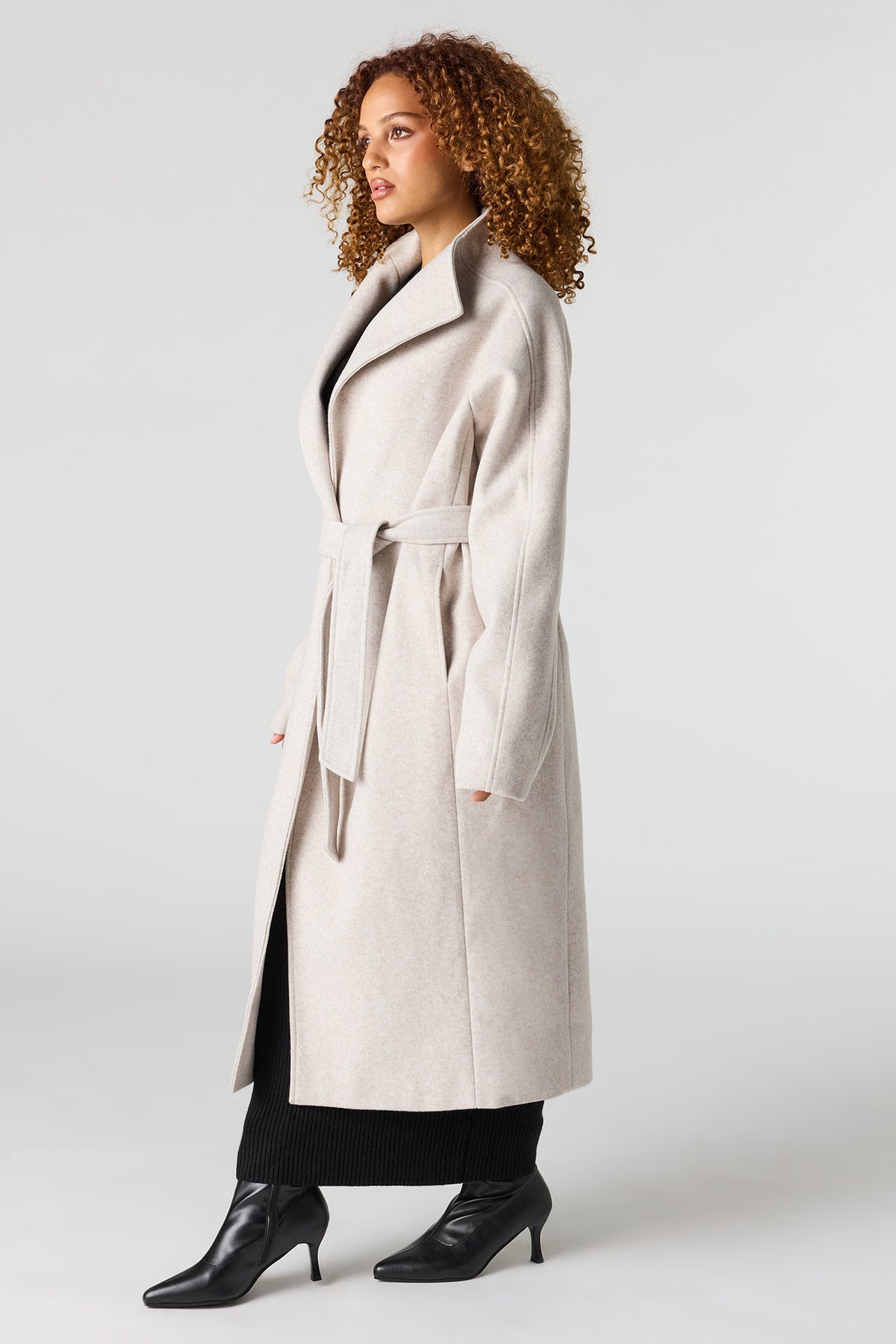Alt View 2. Belted Coat - Off White