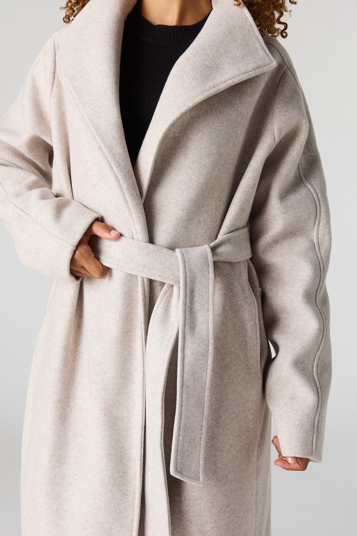 Alt View 4. Belted Coat - Off White