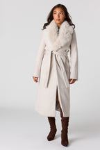 Faux-Fur Collared Coat