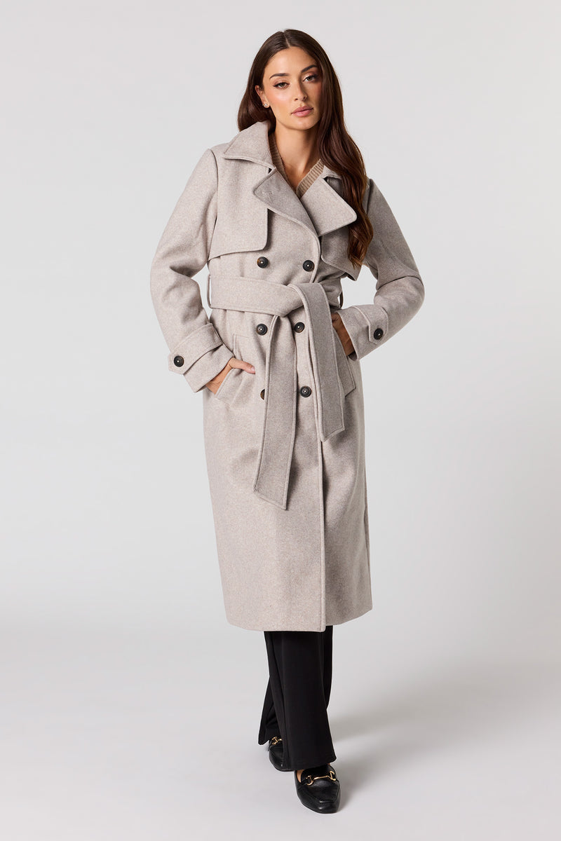 Longline Belted Peacoat