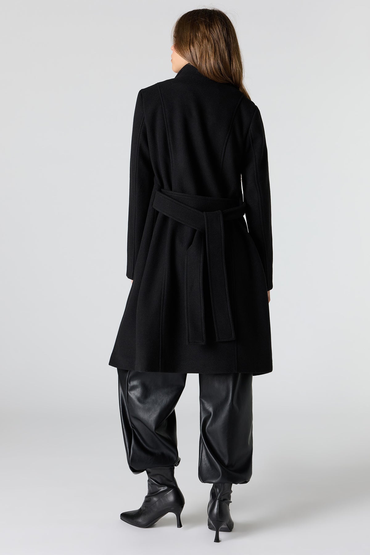 Alt View 3. Longline Coat - Black