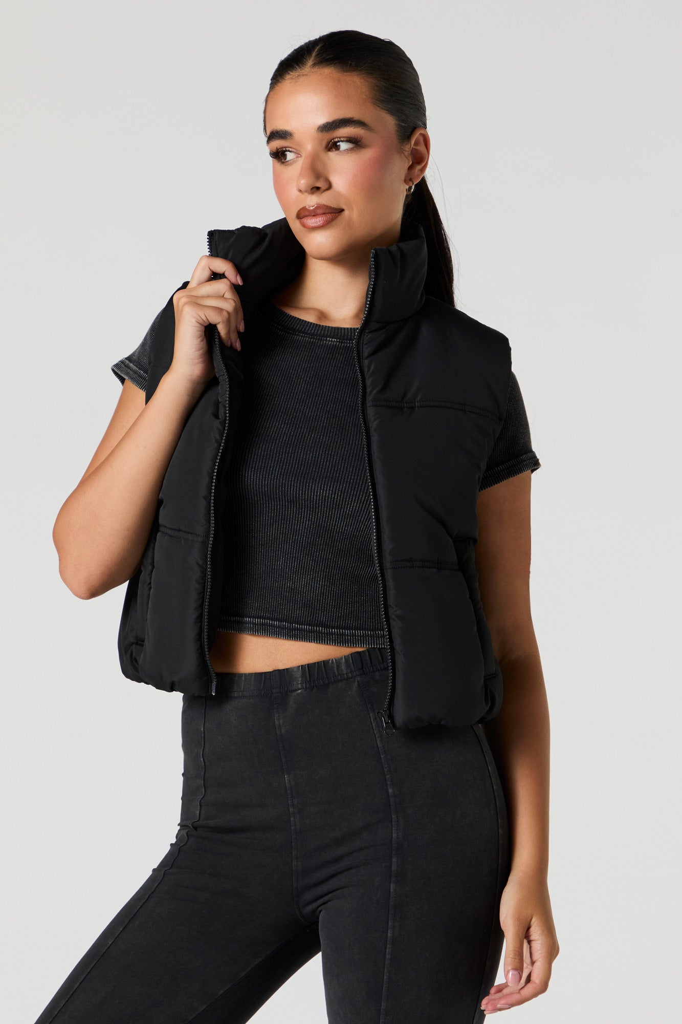 Zip-Up Puffer Vest