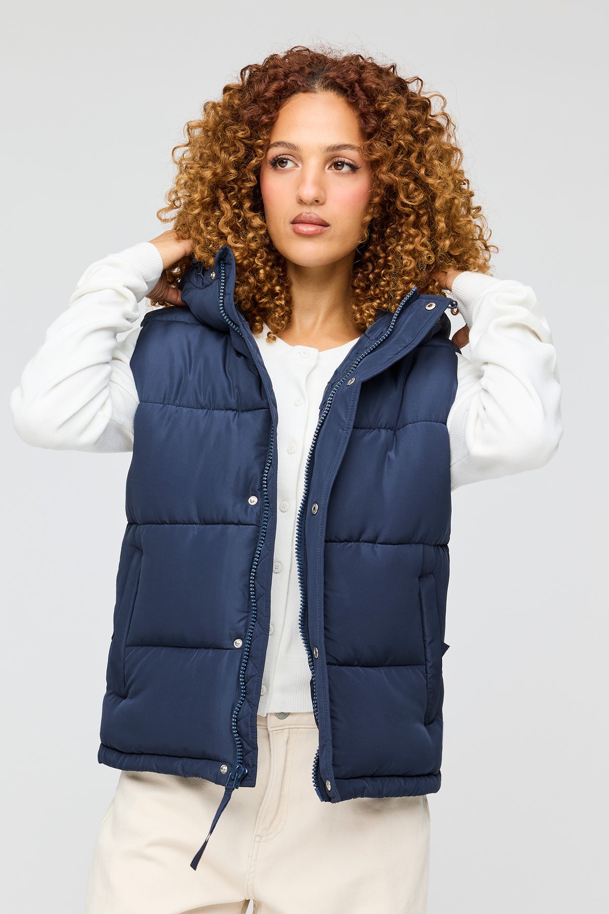 Veste bouffante à capuchon