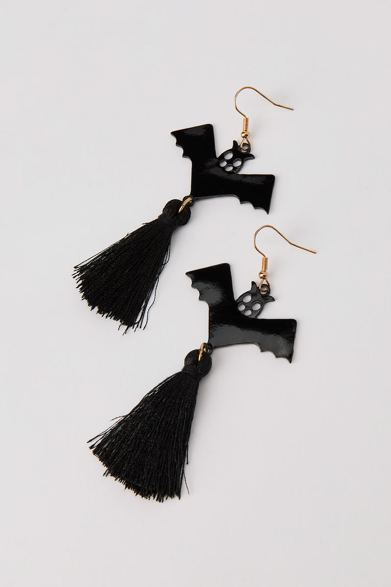 Bat Tassel Earrings