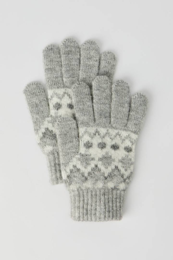 Gants en jersey jacquard