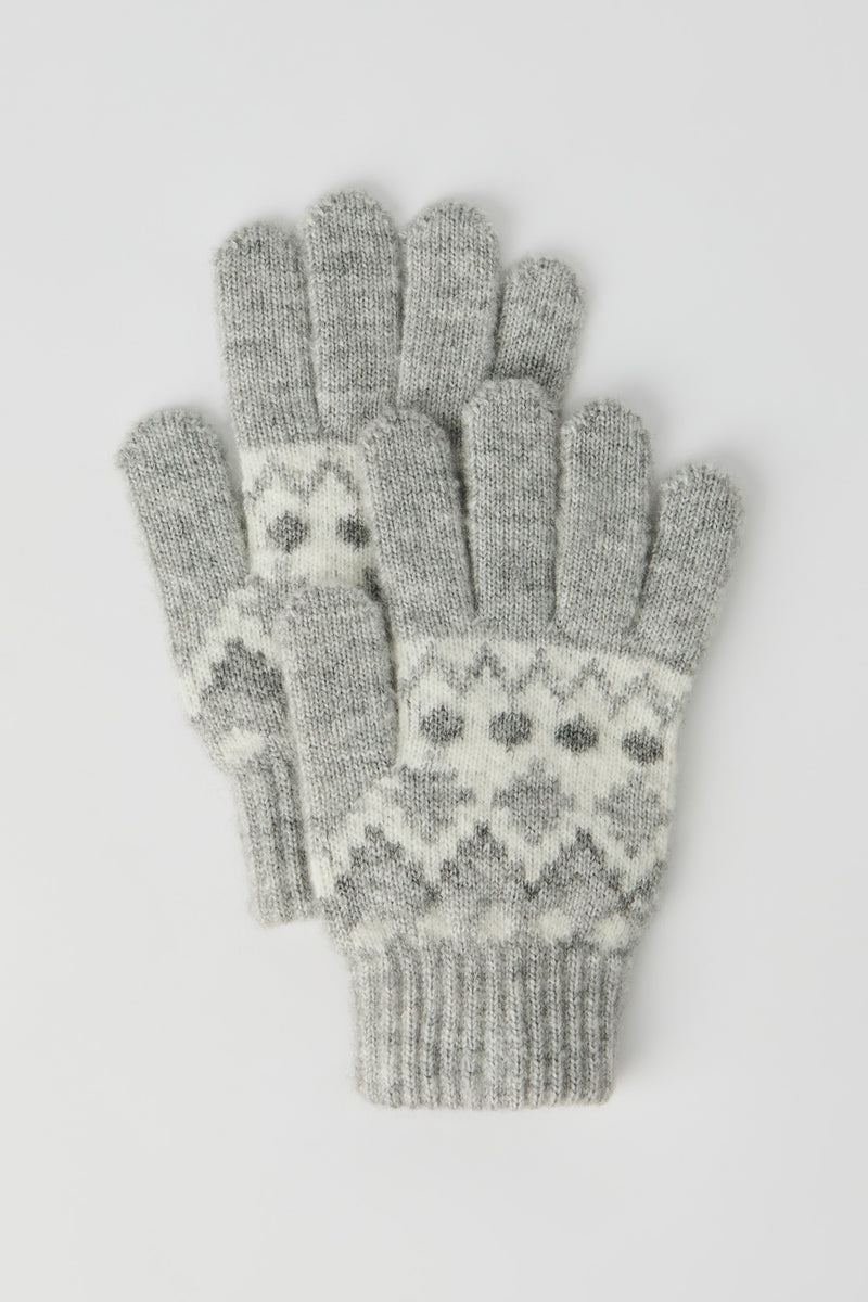 Gants en jersey jacquard