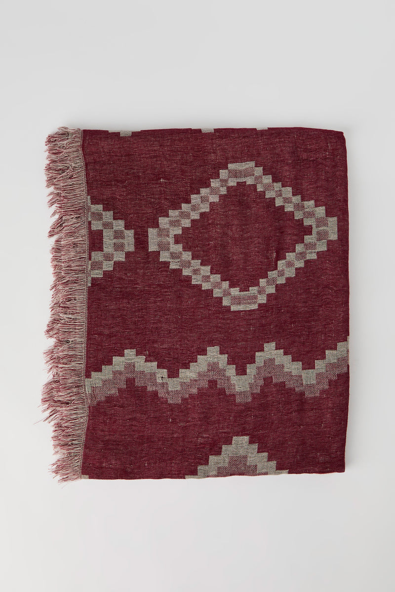 Écharpe en tricot avec motif aztèque