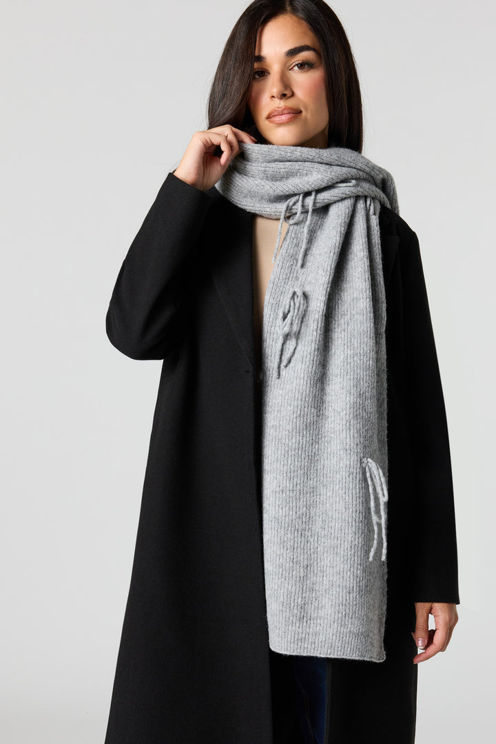 Écharpe côtelée avec boucle