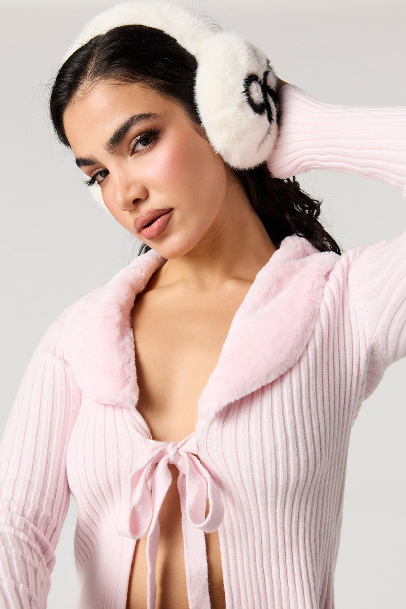 Fuzzy Bow Earmuffs