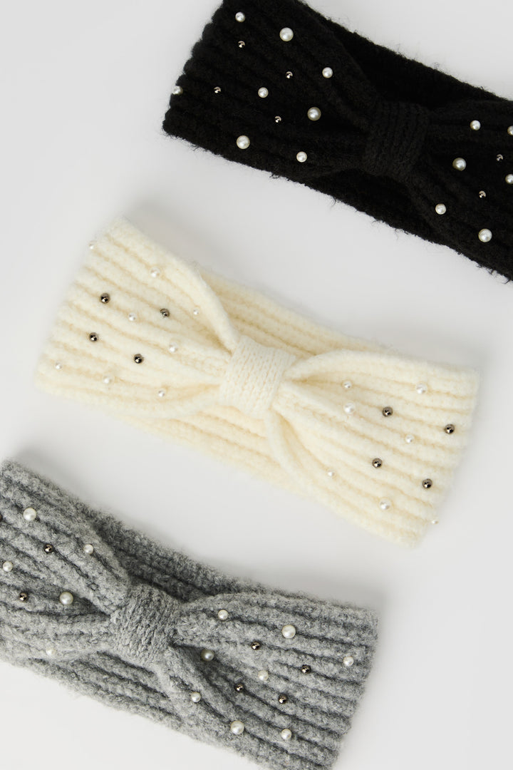 Pearl & Sequin Knit Headband