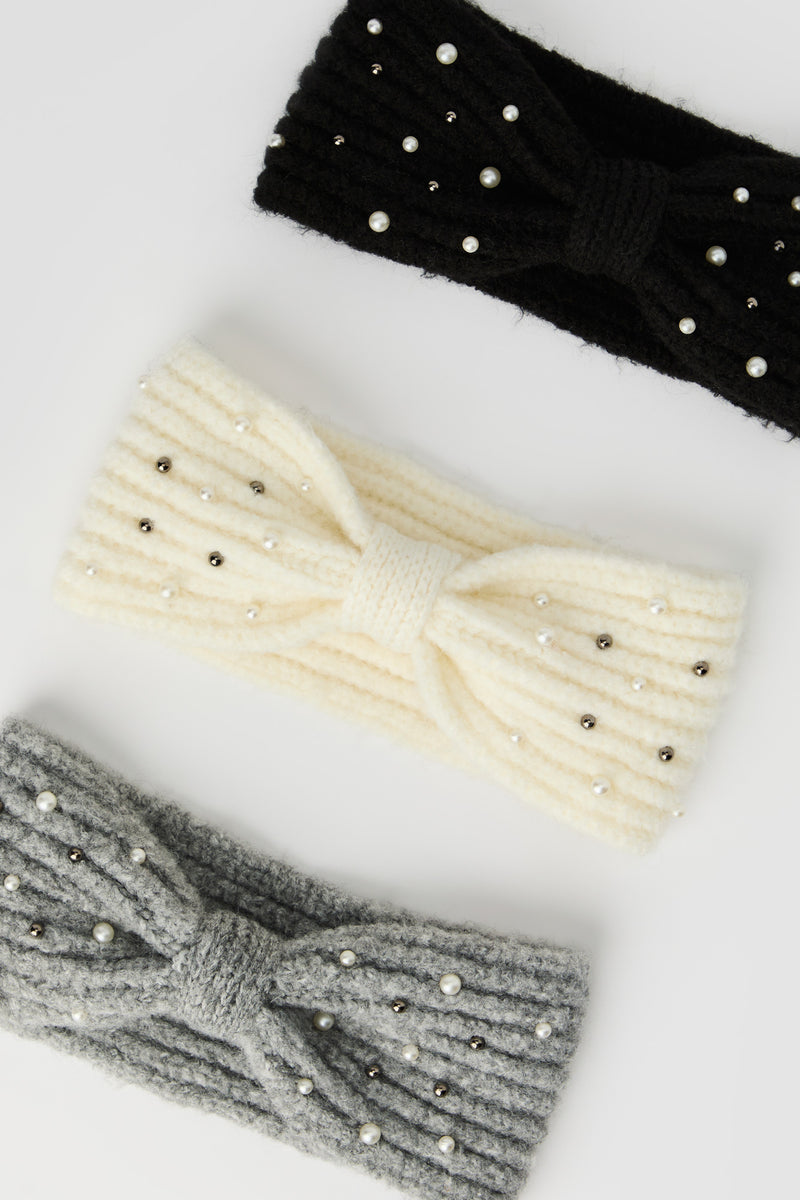 Pearl & Sequin Knit Headband