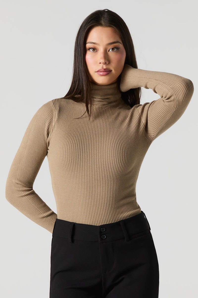 Ribbed Turtleneck Sweater