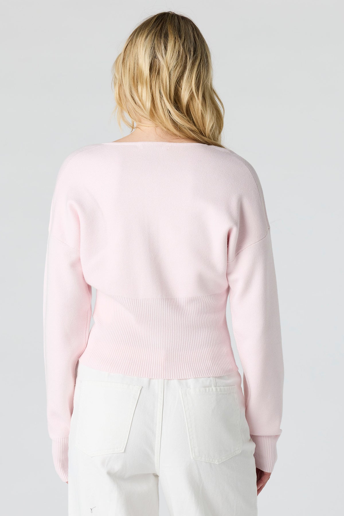 Alt View 2. Button-Up Cardigan - Light Pink