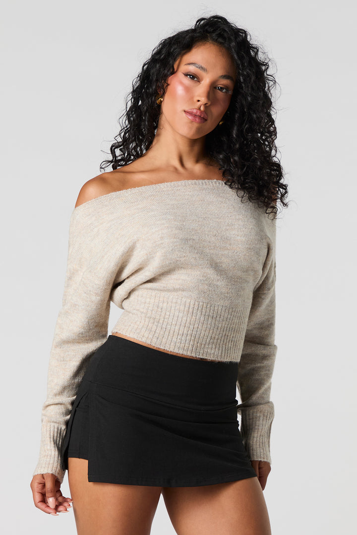 Boat Neck Knit Top