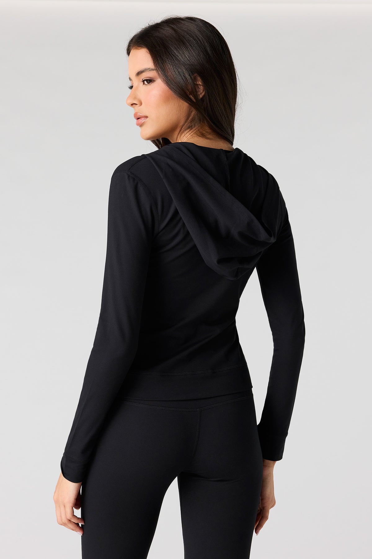 Alt View 2. Active Soft Zip-Up Jacket - Black