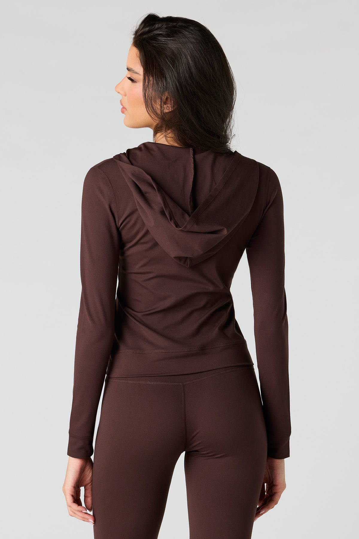 Alt View 2. Active Soft Zip-Up Jacket - Brown