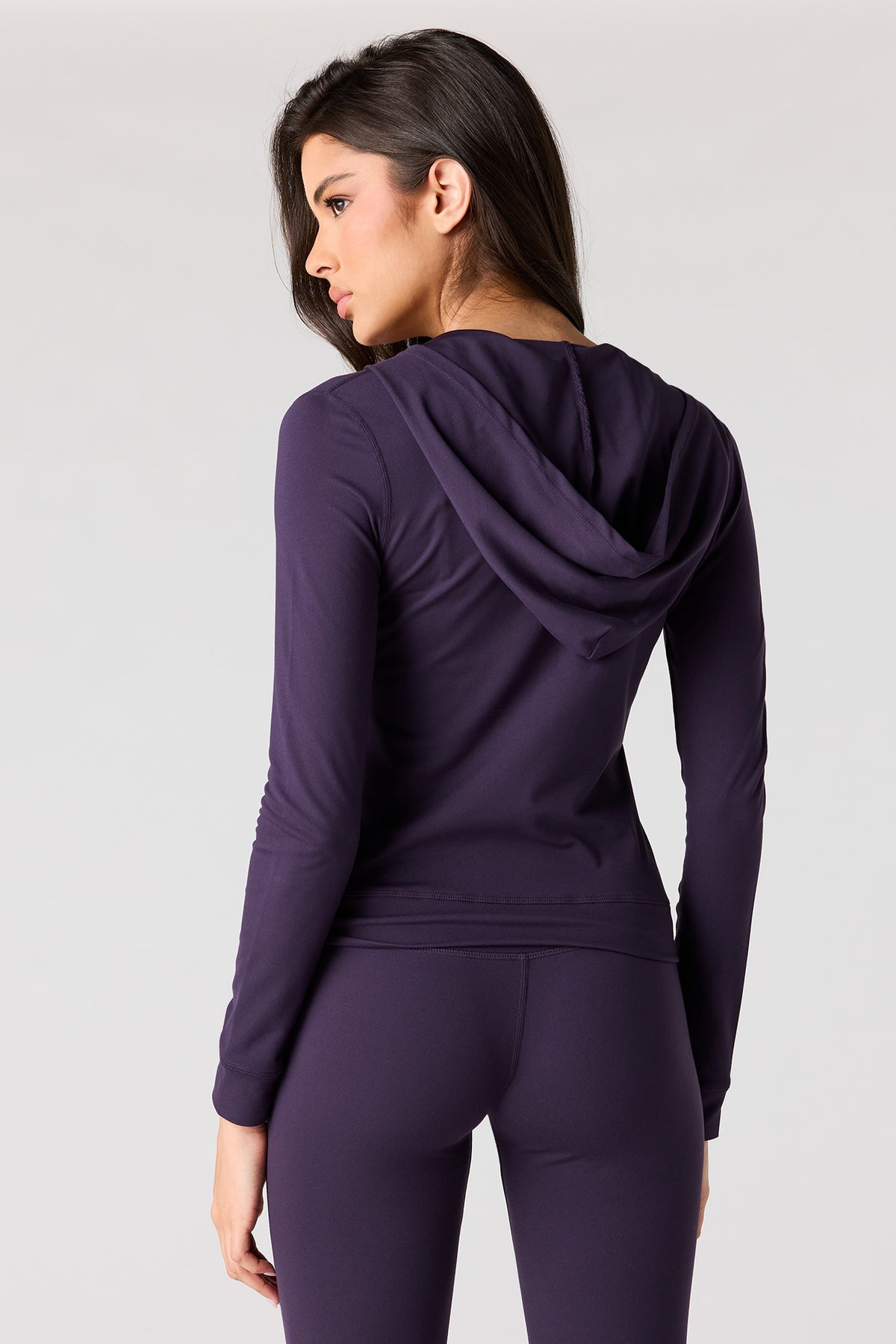 Alt View 2. Active Soft Zip-Up Jacket - Plum