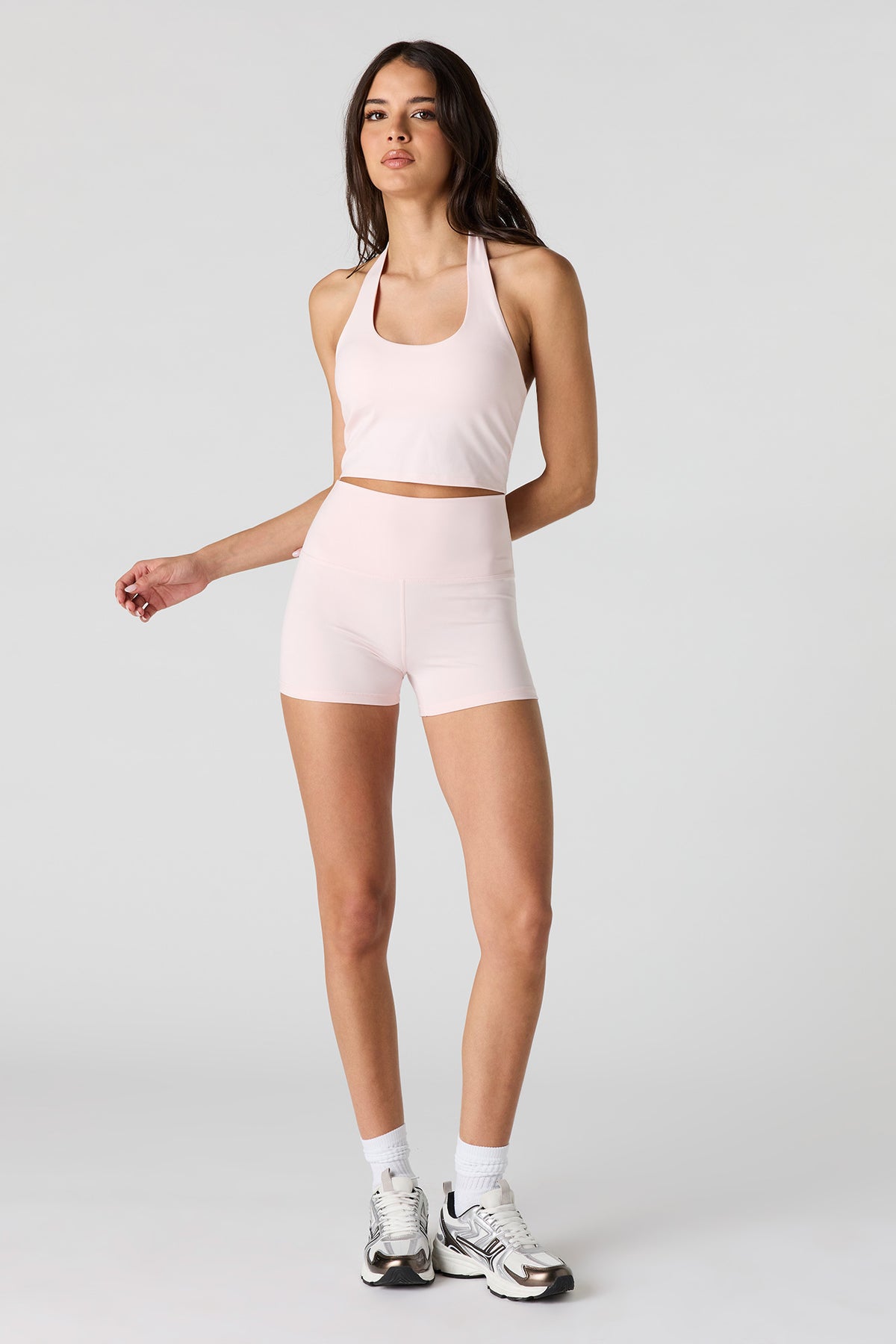 Alt View 3. Active Soft Halter Tank - Pink