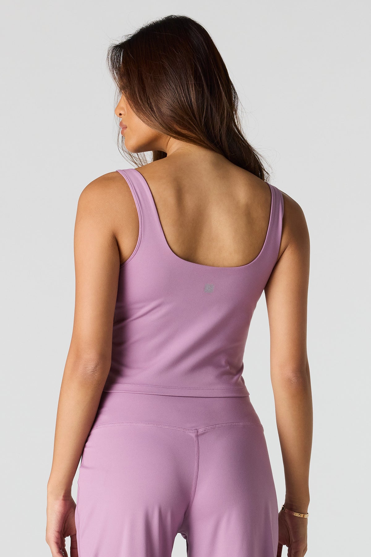 Alt View 2. Active Soft Square Neck Tank - Purple