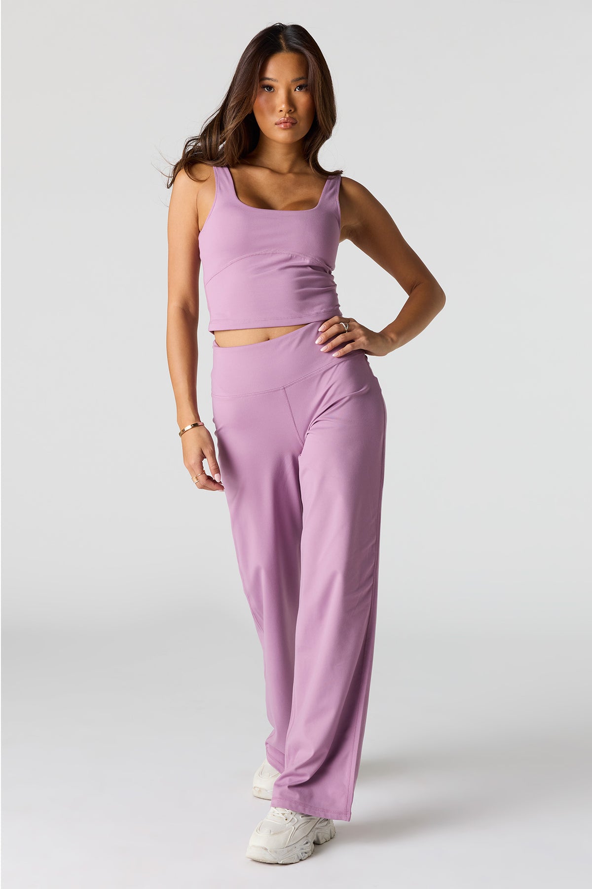 Alt View 3. Active Soft Square Neck Tank - Purple