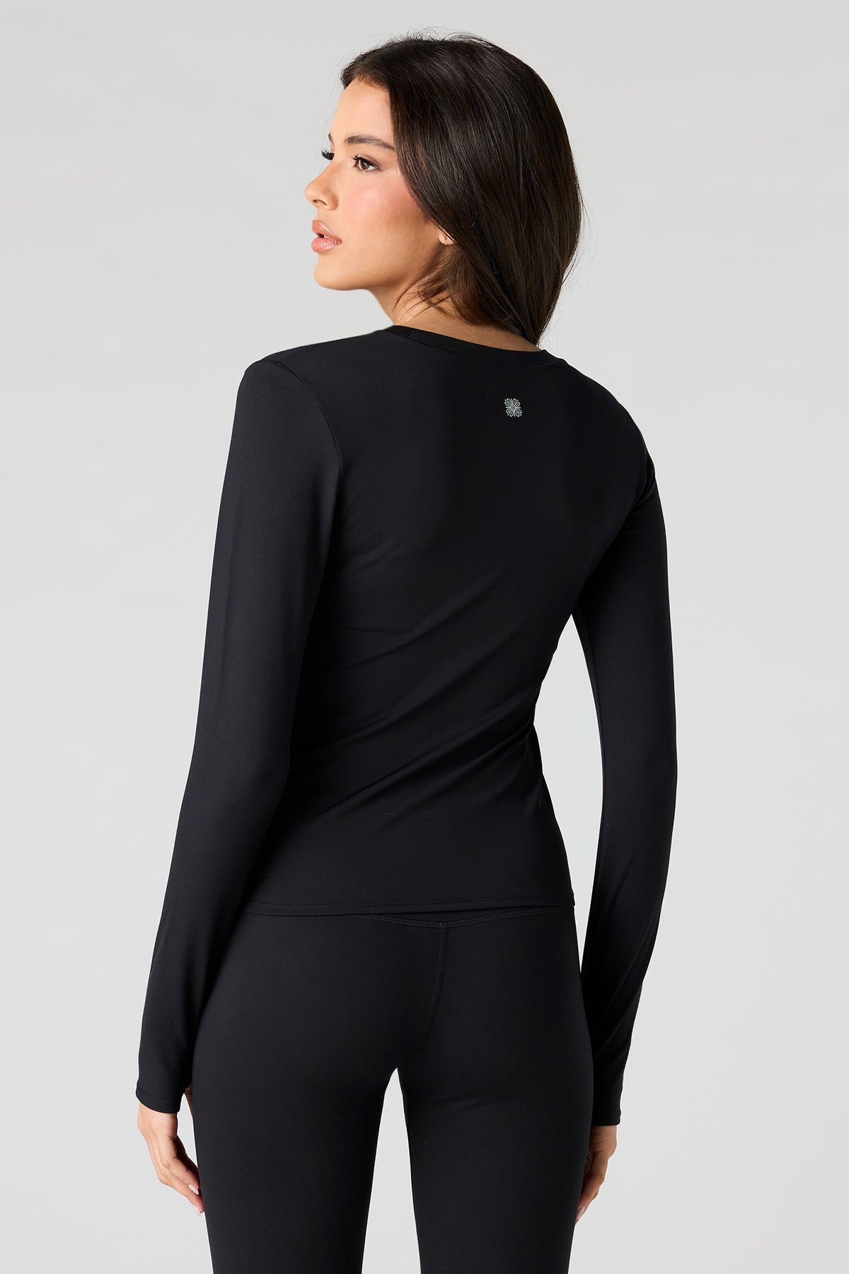 Alt View 2. Active Soft Long Sleeve Top - Black